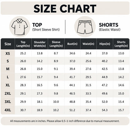 Short Sets for Women Short Sleeve Top Shorts 2 Piece