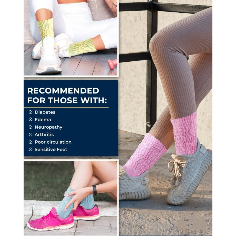 Women's Bamboo Diabetic Crew Socks